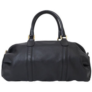 Gucci Gucci Leather Boston Bag Black